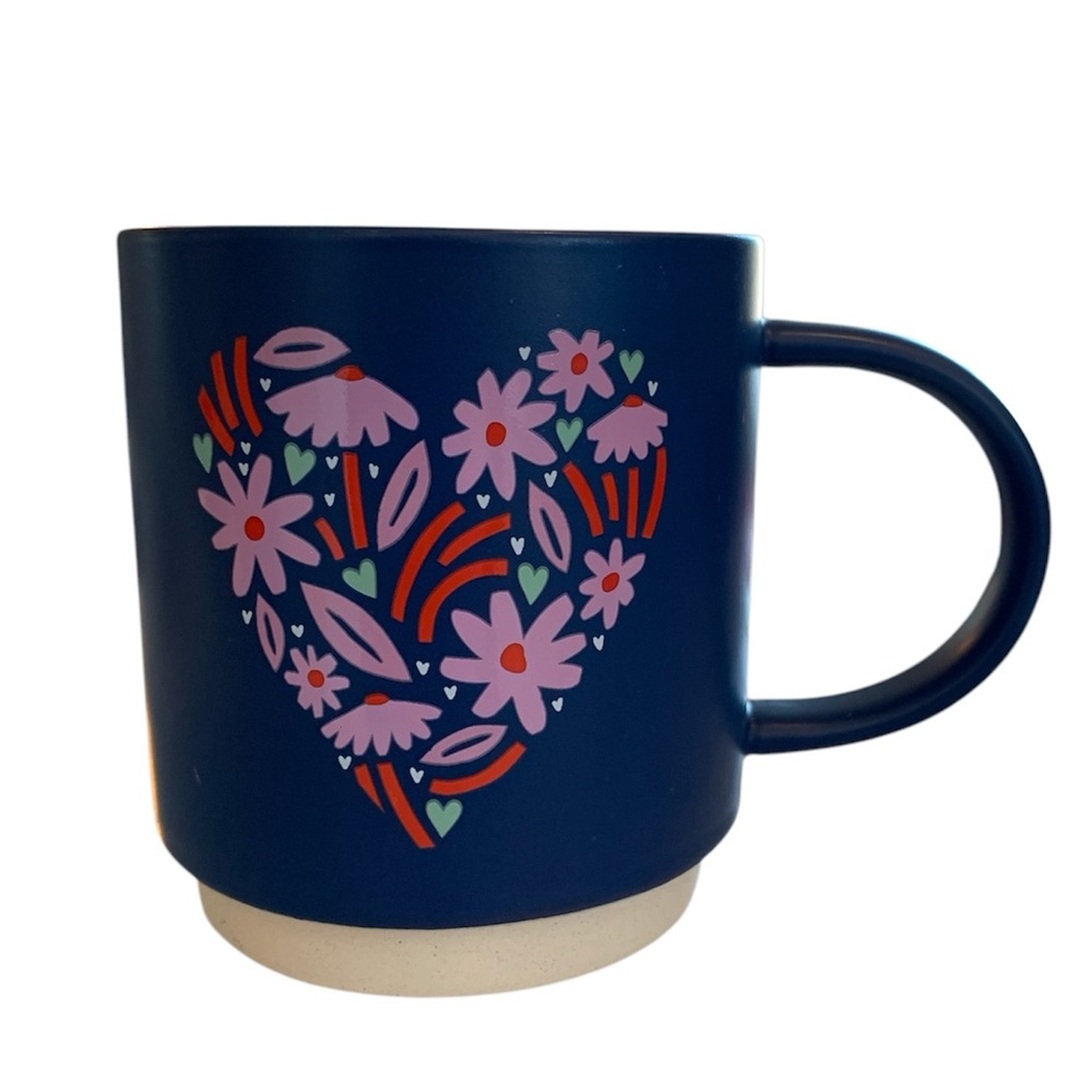 HALLMARK | Navy Floral 16 oz mug NWOT